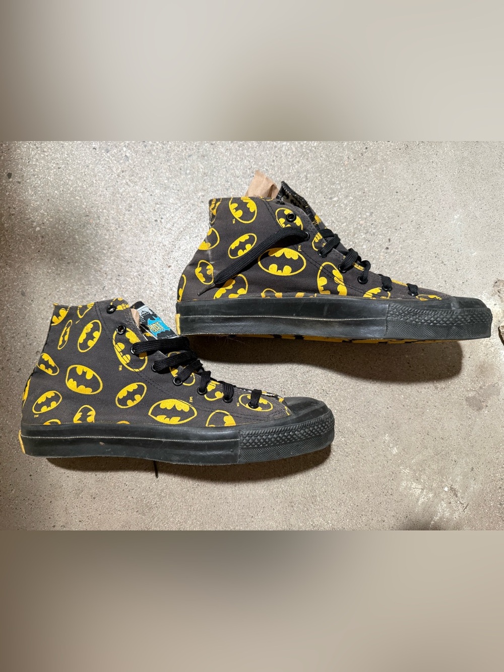 Converse All Star High-Top Sneakers - Black & Yellow Sole